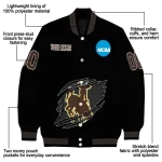 customized wyoming cowboys claw shred black varsity jacket best selling