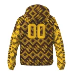 customized wyoming cowboys trellis mesh brown windbreaker jacket best selling