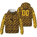 customized wyoming cowboys trellis mesh brown windbreaker jacket best selling