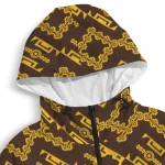 customized wyoming cowboys trellis mesh brown windbreaker jacket best selling