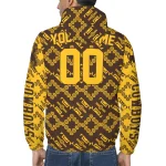 customized wyoming cowboys trellis mesh brown windbreaker jacket best selling