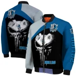 dallas mavericks edgy mask blue black bomber jacket best selling