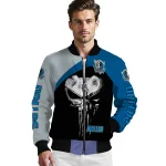 dallas mavericks edgy mask blue black bomber jacket best selling