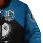 dallas mavericks edgy mask blue black bomber jacket best selling