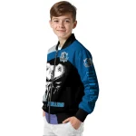 dallas mavericks edgy mask blue black bomber jacket best selling