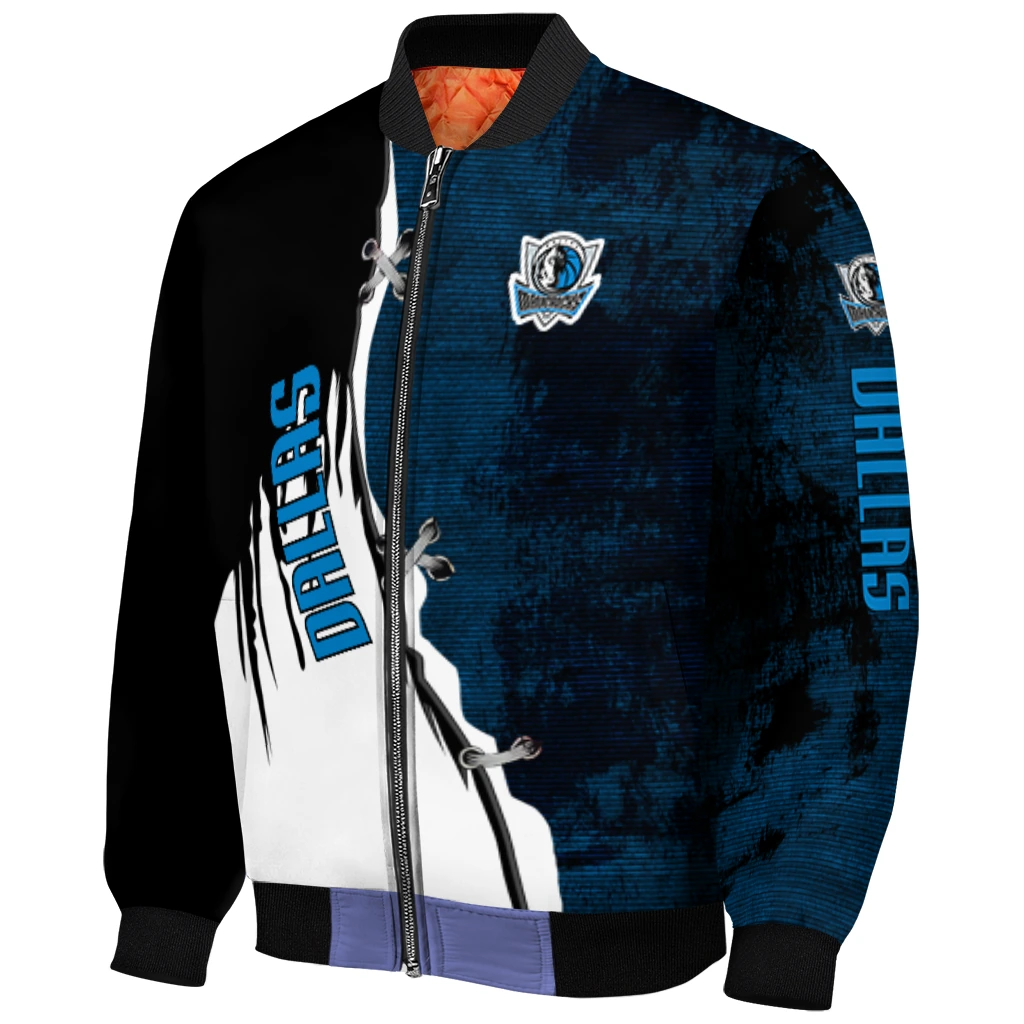 dallas mavericks edgy scratch effect blue black bomber jacket fashion forward dallas mavericks edgy scratch effect blue black bomber jacket fashion forward