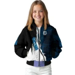 dallas mavericks edgy scratch effect blue black bomber jacket best selling