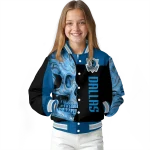 dallas mavericks fire skull blue black varsity jacket best selling
