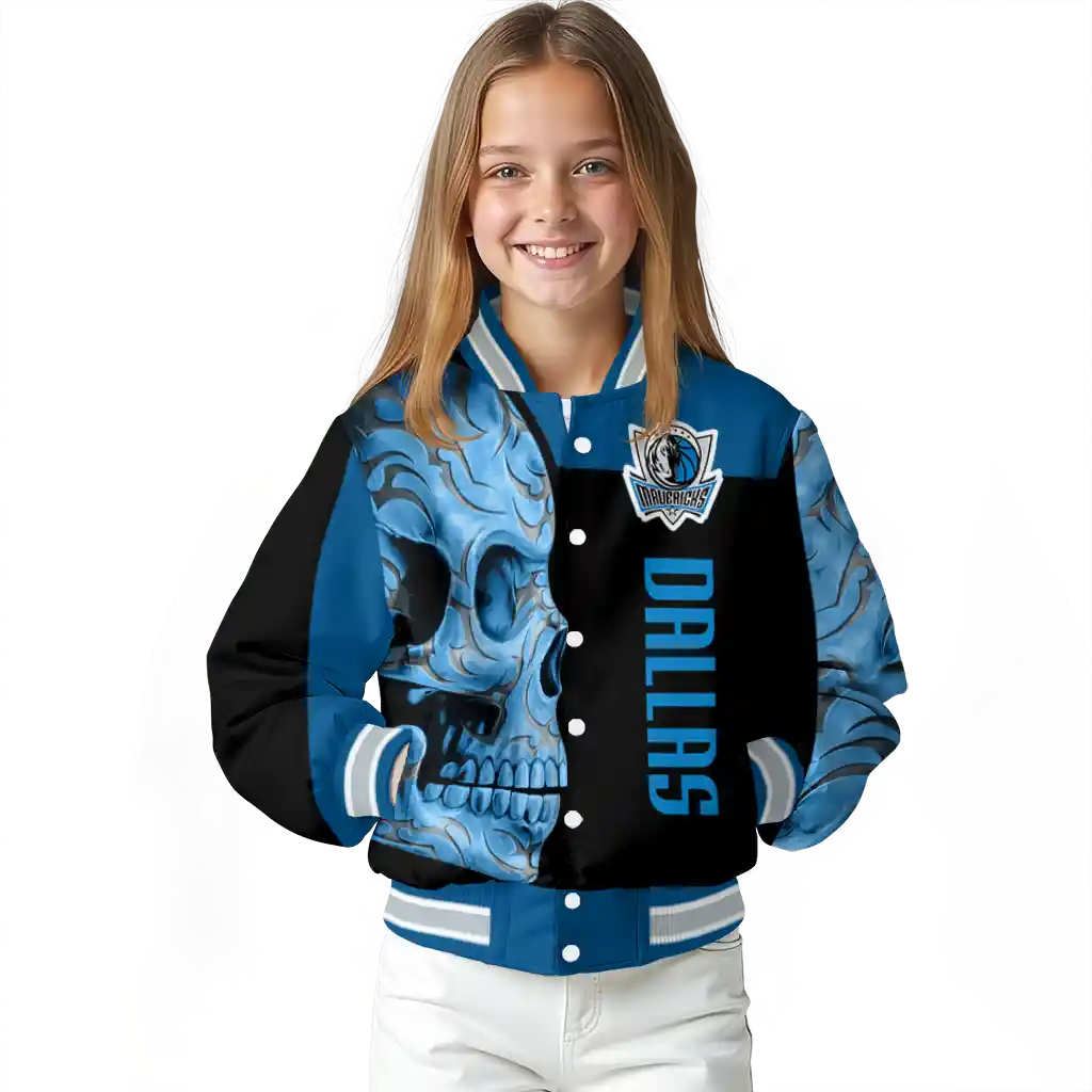 dallas mavericks fire skull blue black varsity jacket top rated dallas mavericks fire skull blue black varsity jacket top rated