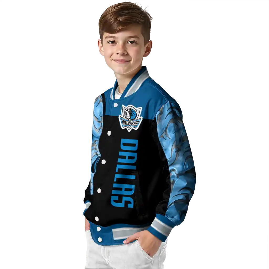 dallas mavericks fire skull blue black varsity jacket trendy dallas mavericks fire skull blue black varsity jacket trendy