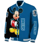 dallas mavericks mickey mouse blue varsity jacket best selling