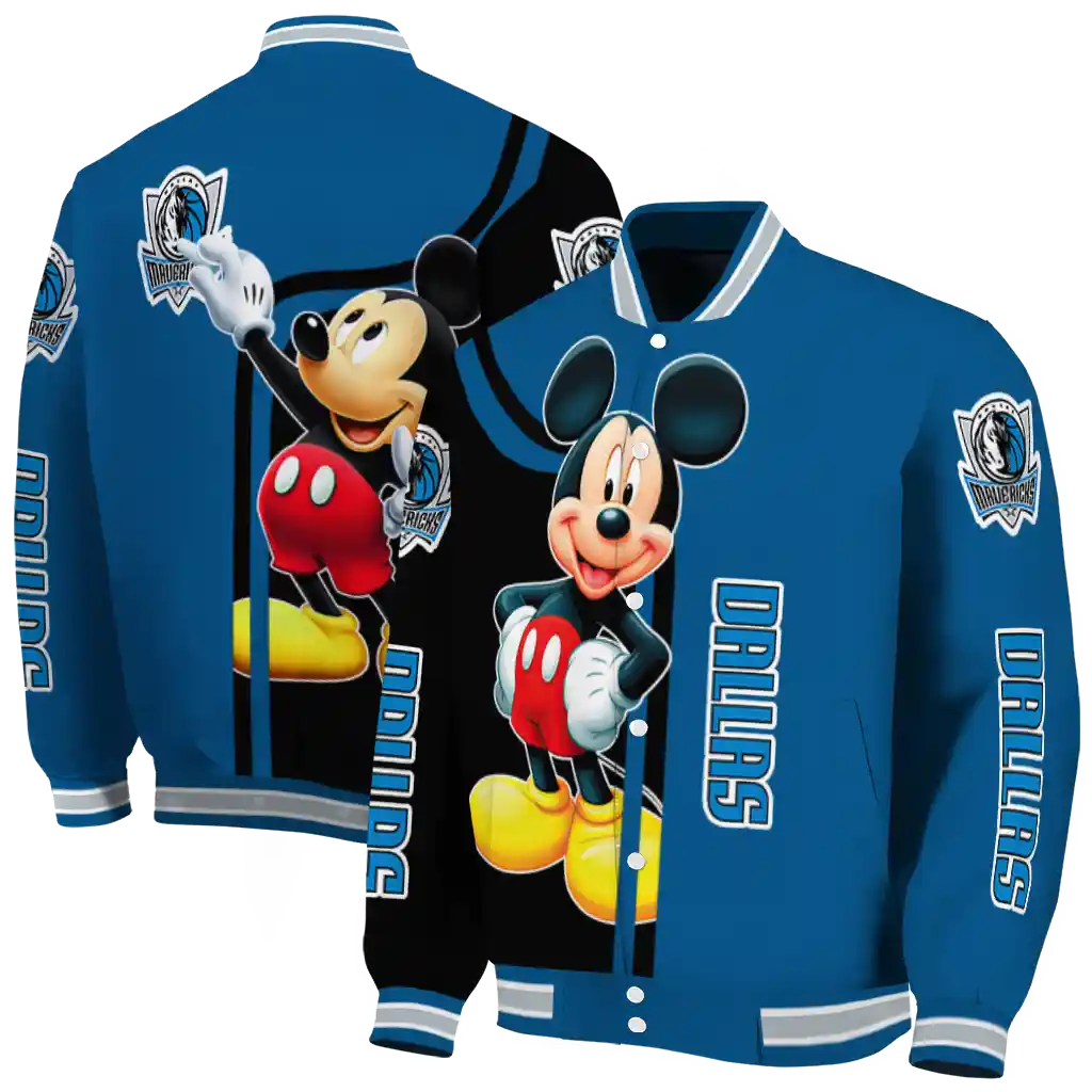 dallas mavericks mickey mouse blue varsity jacket fashion forward dallas mavericks mickey mouse blue varsity jacket fashion forward