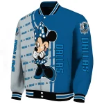 dallas mavericks minnie mouse blue varsity jacket best selling