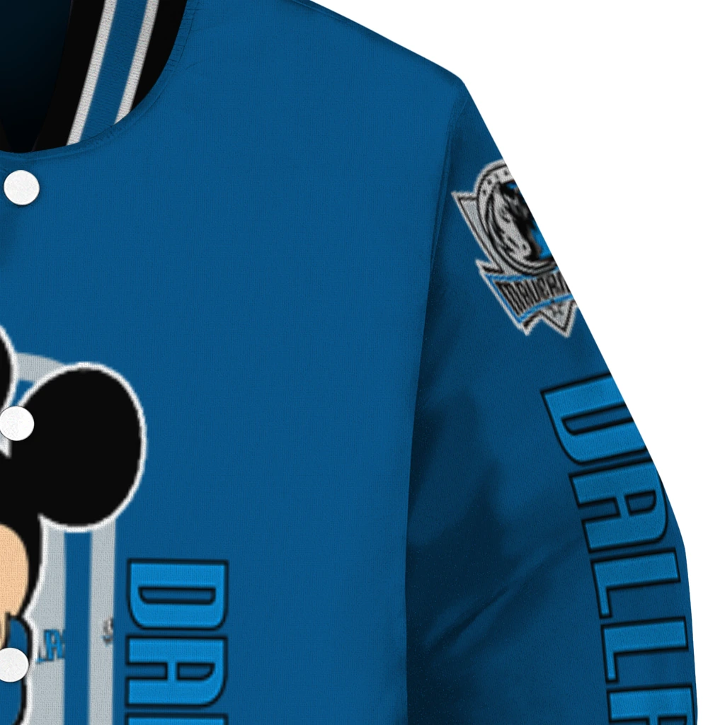 dallas mavericks minnie mouse blue varsity jacket premium grade dallas mavericks minnie mouse blue varsity jacket premium grade
