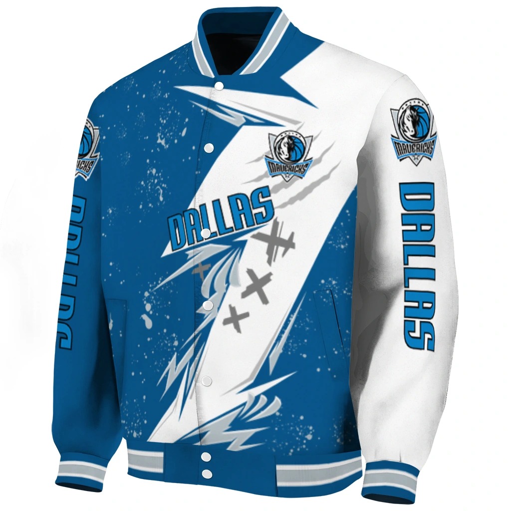 dallas mavericks ripped bolt blue white varsity jacket best selling dallas mavericks ripped bolt blue white varsity jacket best selling