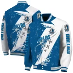 dallas mavericks ripped bolt blue white varsity jacket best selling
