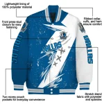 dallas mavericks ripped bolt blue white varsity jacket best selling