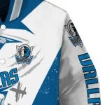 dallas mavericks ripped bolt blue white varsity jacket best selling