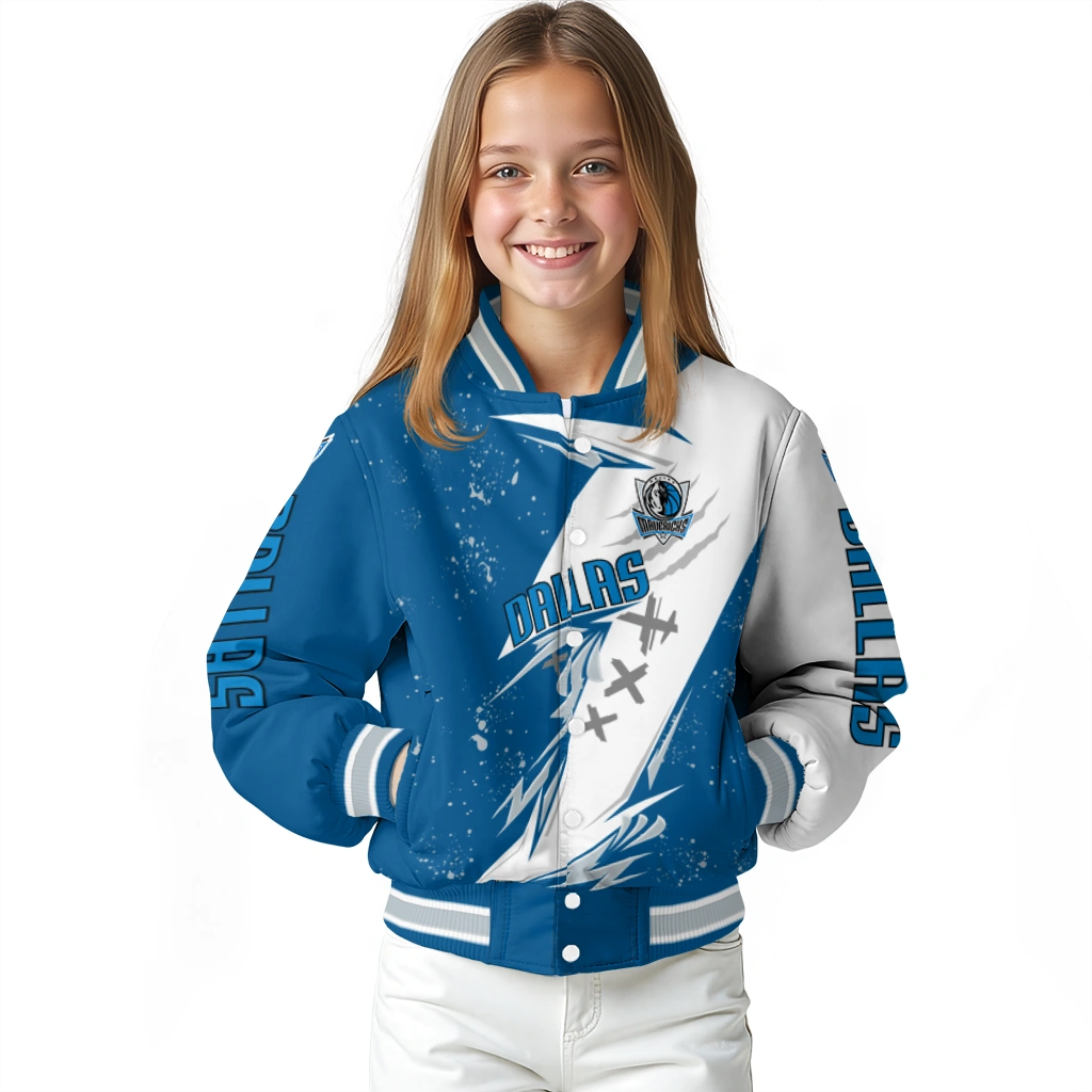 dallas mavericks ripped bolt blue white varsity jacket top rated dallas mavericks ripped bolt blue white varsity jacket top rated