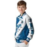 dallas mavericks ripped bolt blue white varsity jacket best selling