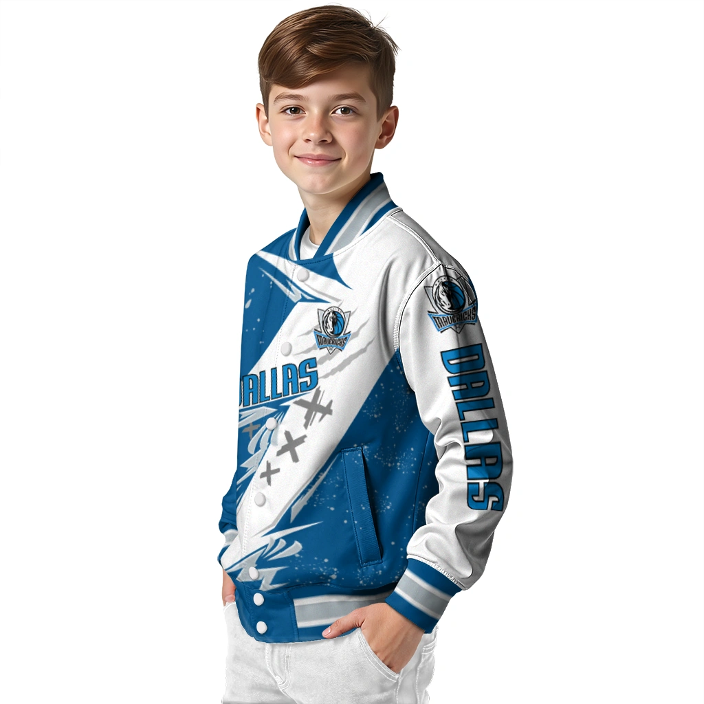 dallas mavericks ripped bolt blue white varsity jacket trendy dallas mavericks ripped bolt blue white varsity jacket trendy