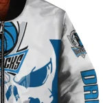 dallas mavericks skull outline blue white bomber jacket best selling
