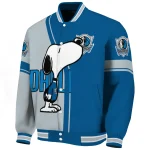 dallas mavericks snoopy attitude blue varsity jacket best selling