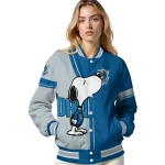 dallas mavericks snoopy attitude blue varsity jacket best selling