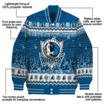 dallas mavericks snowy pines blue varsity jacket best selling