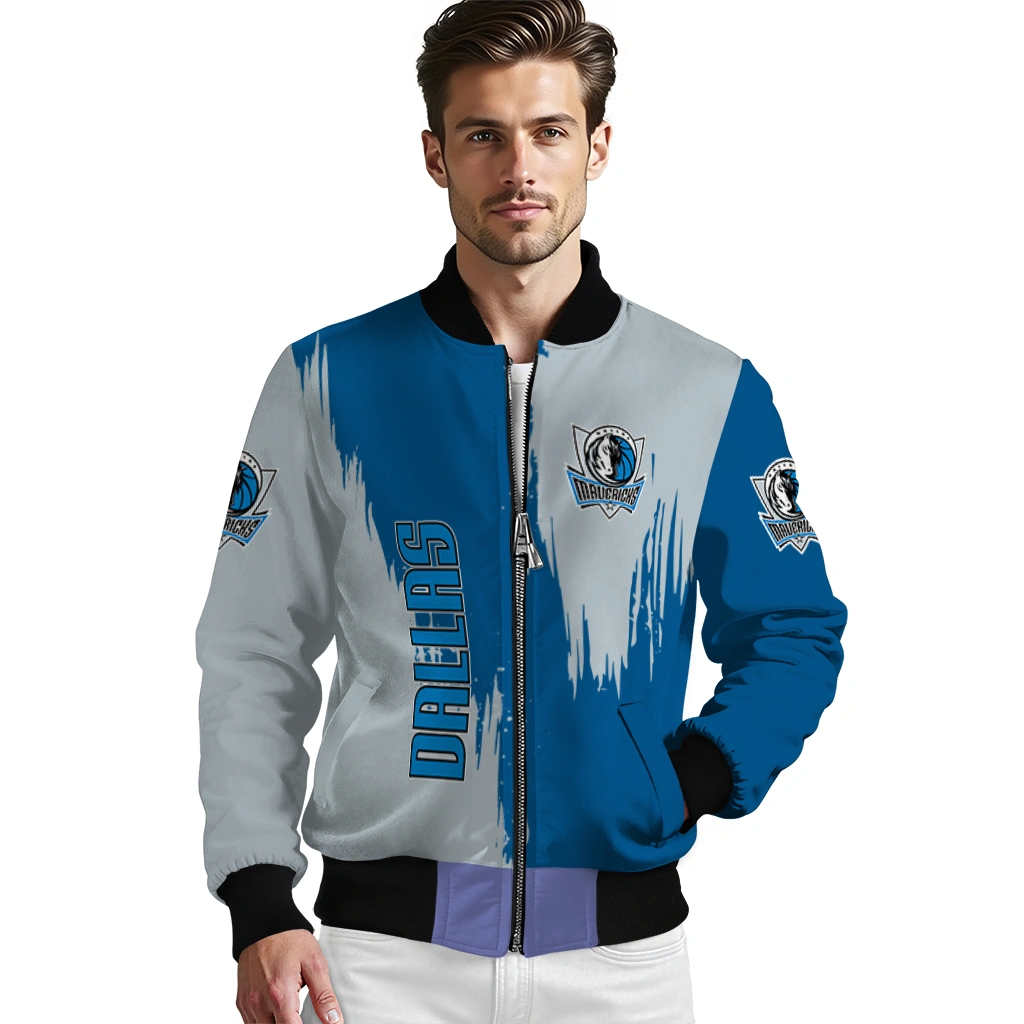 dallas mavericks urban mark blue bomber jacket high quality dallas mavericks urban mark blue bomber jacket high quality
