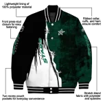 dallas stars distressed slash green black varsity jacket best selling