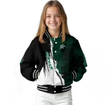 dallas stars distressed slash green black varsity jacket best selling