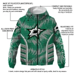dallas stars dynamic heat wave green windbreaker jacket best selling