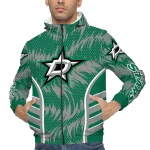 dallas stars dynamic heat wave green windbreaker jacket best selling