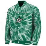 dallas stars dynamic rings green varsity jacket best selling