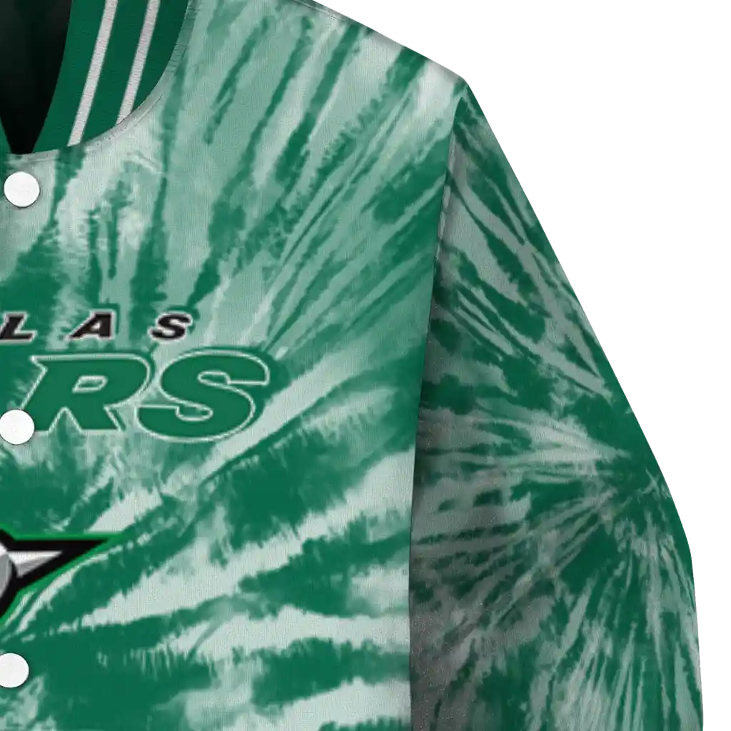 dallas stars dynamic rings green varsity jacket premium grade dallas stars dynamic rings green varsity jacket premium grade
