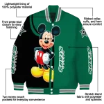 dallas stars mickey mouse green varsity jacket best selling