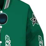 dallas stars mickey mouse green varsity jacket best selling