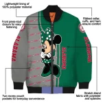 dallas stars minnie mouse green bomber jacket best selling