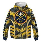 denver nuggets dynamic heat wave blue windbreaker jacket best selling