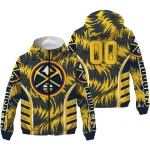 denver nuggets dynamic heat wave blue windbreaker jacket best selling