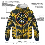 denver nuggets dynamic heat wave blue windbreaker jacket best selling