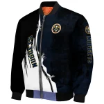denver nuggets edgy scratch effect blue black bomber jacket best selling