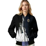 denver nuggets edgy scratch effect blue black bomber jacket best selling