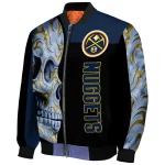 denver nuggets fire skull blue black bomber jacket best selling