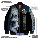 denver nuggets fire skull blue black bomber jacket best selling