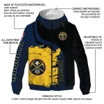 denver nuggets grid stripe blue black windbreaker jacket best selling