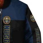 denver nuggets intricate skull blue black bomber jacket best selling
