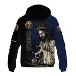 denver nuggets jesus roses blue black windbreaker jacket best selling
