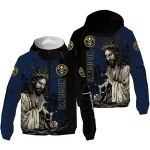 denver nuggets jesus roses blue black windbreaker jacket best selling